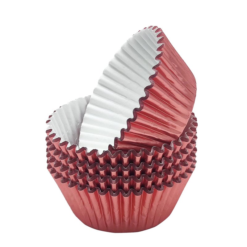Mombake Standard Rose Gold Foil Cupcake Liners Muffin Baking Cups for Party and More, 100-Count - Image 3